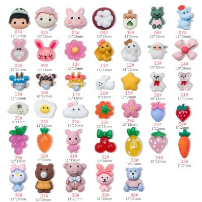 China Easy Apply Cute Pig Cherry Nail Accessories Promotional Cartoon Decorations Wholesale for sale