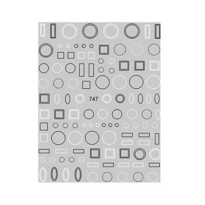 China Wholesale Fashionable Letter Nail Art Sticker 3D Decal Black White Sticker For Nail Art Decoration for sale