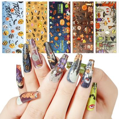 China Eco-friendly Material and Easy Apply New Arrival 3D Halloween Foil Transfer For Nails DIY Christmas Gold Foil For Nails for sale