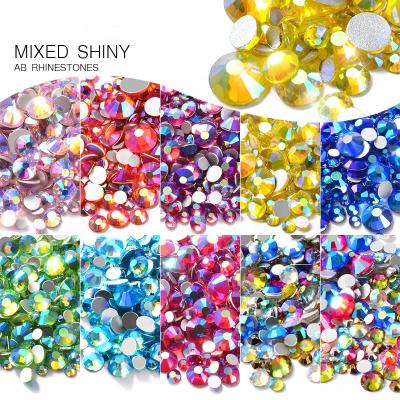 China Nail Art Fancy Rhinestone Art Decoration Multi Size Flatback Opal Crystal Nail Art Wholesale Crystal for sale