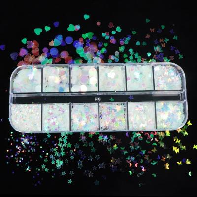 China Wholesale Shiny Mix Design Mermaid Nail Glitter Colorful Sequins for sale