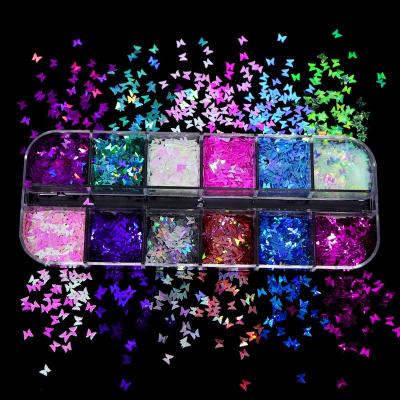 China Wholesale Custom Mixed Shiny Color Maple Leaf Nail Glitter Decoration for sale