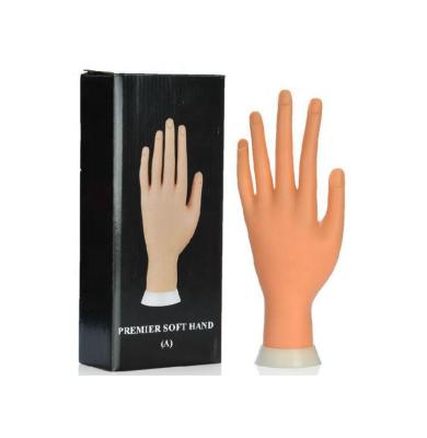 China Practice High Quality Optional Finger Fit Hand Display Tool Silicone Nail Practice Hand for sale