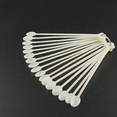 China Easy Apply New Arrival 100pcs Spoon Nail Tip Display With Ring For Color Card Display for sale