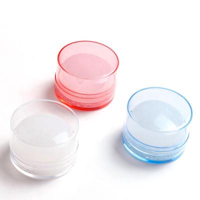 China Multi-functions Transparent Silicone Nail Art Stamping Kit Polish Stencil 3.8cm Manicure Seal Stamp for sale