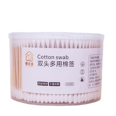 China Makeup stick cotton bud qtips reliable high quality bamboo wooden paper cotton pad in box for sale