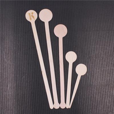 China Sustainable Quality Fashion Customized Logo Printed Wood Barware Wine Coffee Tea Stirrer for sale