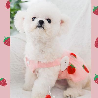 China Fashionable High Quality Pet Stocked Cat Clothing Clothes Summer Floral Printed Dogs Dresses With Bow for sale