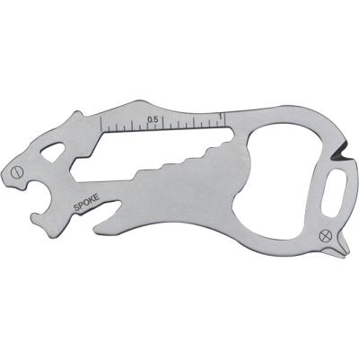 China Steel Multi Tool Tiger Multifunctional Card EDC Tools Card Mini Tools Bottle Opener Screwdriver Repair Gear for sale