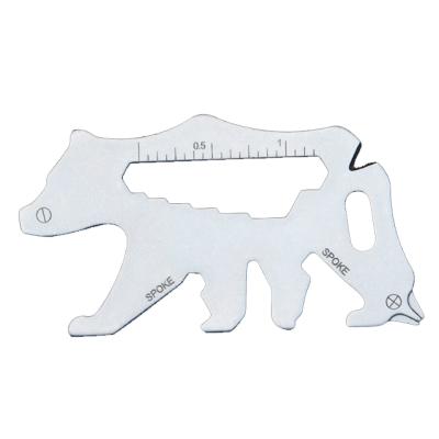 China Tool Steel Multi Bear Multifunction EDC Card Tools Card Mini Bottle Opener Screwdriver Repair Gear for sale