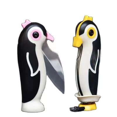 China Mini Knife Knives Factory Price Penguin Shape Pocket Tool Non-variable Folding Kitchen Knife for sale