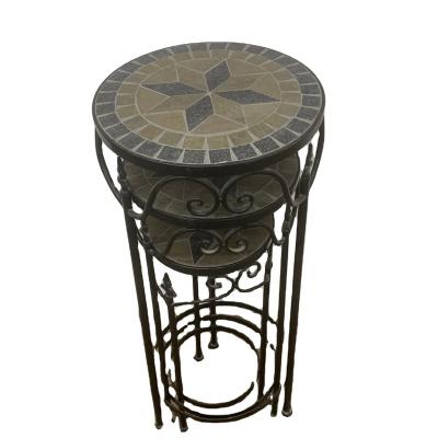 China Contemporary Sales Outdoor Garden Plant Stand Set ofMetal Mosaic Plant Stand for sale