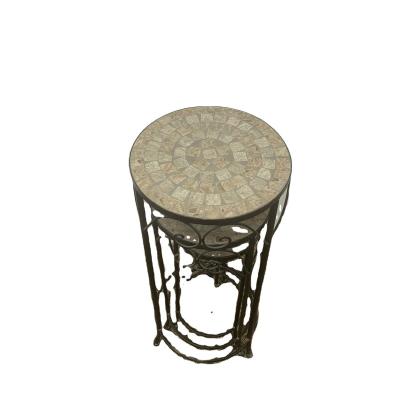 China Contemporary Hot Sales Mosaic Plant Stand For Garden Plant Stand Set Metal Mosaic Plant Stand Planter for sale