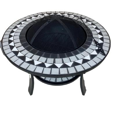 China Traditional High Quality Durable Using Various Mosaic Fire Ceramic Pit Table Outdoor Bbq Firepit Garden Table for sale