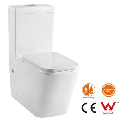 China Double-flow 2019 high quality hot sales toilet bowl seats ceramic two-piece rimless toilet AB-1263 for sale