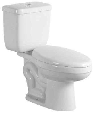 China China Double-Flow White Color Floor Mounted Two Piece Lavatory Lavatory for sale