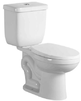 China Double-Flow Toilet Seats White Color WC Floor Mounted Two Piece Toilet for sale