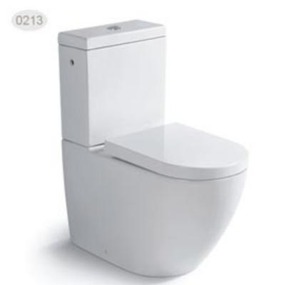 China Wash Down Popular White Ceramic Two-piece Toilet Bathroom Export Double-flow Style Sanitary Ware for sale