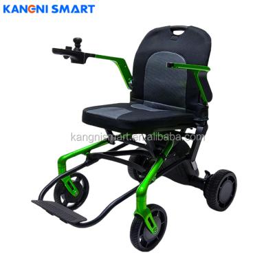 China KZ1 Power Lightweight Green Lightweight Portable Folding Wheelchair For Smart Mobility 2020 New Product By Kangni Smart for sale