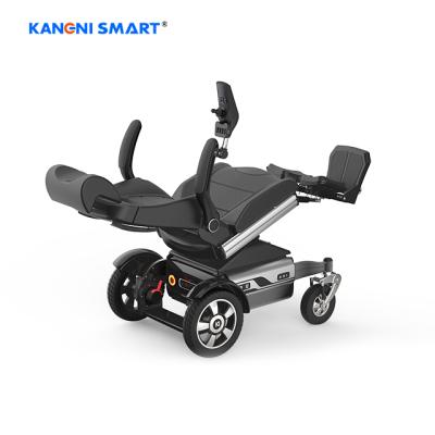 China Aluminum Alloy Power Wheelchair Electric Wheelchair Standing Reclining Rehabilitatin Therapy Device for sale