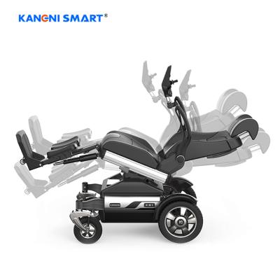 China New Product Aluminum Alloy Medical Electric Wheelchair Seat Rotation Lie Down Function Direct Selling for sale