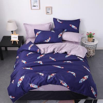 China Home Luxury Extra Soft Breathable Bedding Set Soft Hand Feeling Microfiber Duvet Cover Pillowcase for sale