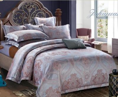 China Nondisposable Home Textile Cotton&Viscose Jacquard Luxury Bedding For Bedroom, Laces Comforter Set, Duvet Cover Sheet for sale