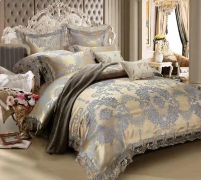 China Nondisposable Laces Comforter Set,Luxury Home Textile Cotton&Viscose Jacquard Bedding For Bedroom,Duvet Cover Sheet for sale