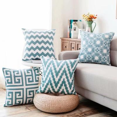 China CLASSIC home textile decoration cushion cover, good quality embroidered geometric square pillow for bedroom for sale