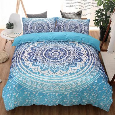 China Mandala Bedding 4 Pcs Luxury Colorful Bohemian Bedding Full Size Blue Paisley Duvet Cover Bedspread - Super King Size Bedding Sets for sale