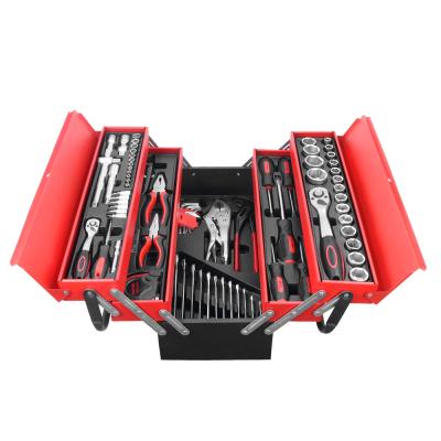 China Household Use / Industrial Use VCAN 86Pcs Mechanics Household Tool Set Have Water Pump Locking Pliers Folding Tool Box for sale