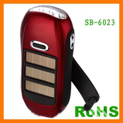 China Anfly Flash Light Solar LED rechargeable solar powered emergency flashlight for sale