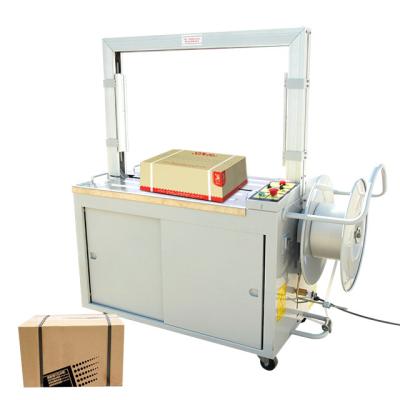 China APPAREL KZ-8060/D Hualian Semi Automatic PP PET Strap Belt Pallet Bundling Strapping Machine For Carton Case for sale