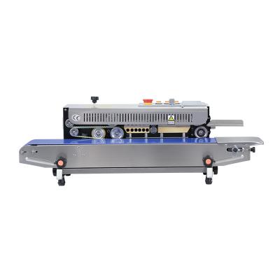 China Commodity FRB-770I Hualian Automatic Continuous Heat Plastic Bag Pouch Mechanical Food Packing Sealer Band Sealing Machine for sale