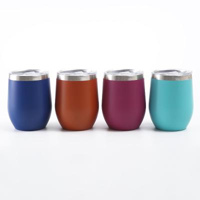 China Viable Wholesale 12OZ Egg Shape Beer Travel Coffee Stainless Steel Thermos Handleless Egg Cup for sale