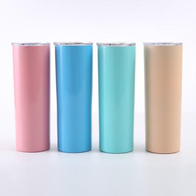 China Sustainable Double Wall Vacuum Insulated 20 Ounce Eco-Friendly Sublimation Lean Upright Mug for sale