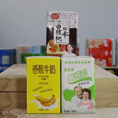 China 250ml Aseptic Juice Use and Materia Aseptic Fresh Juice Brick Laminated Paper Cartons for sale