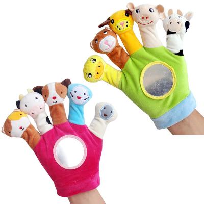 China YM-S901 Baby Hand Puppet Baby Hand Puppet Cartoon Stuffed Animal Kids Newborn Cloth Animal Puppet Toy Cloth Puppet Toys for sale