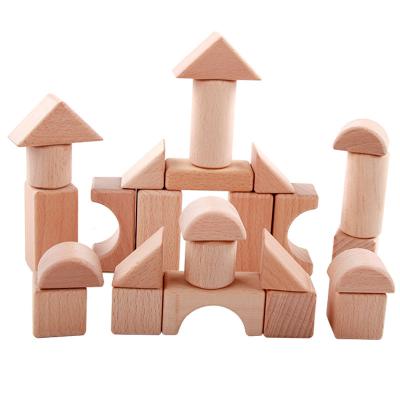 China Building Toy Quality Natural Beech Wood Blocks Toys Educational Building Blocks For Children for sale