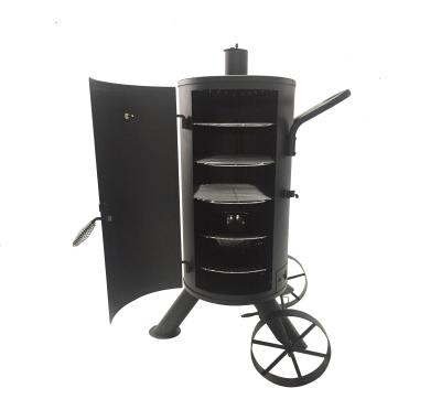 China Charcoal BBQ Grill/Easily Assembled Vertical Smoker Cart Style/Commercial Tower Barrel BBQ Grill for sale