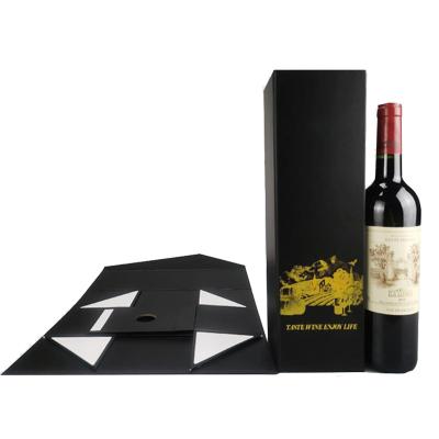 China Magnetic Custom Logo Whiskey Champagne Wine Packaging Boxes Recyclable High Quality Luxury Cardboard Rigid Folding Gift Paper Box for sale