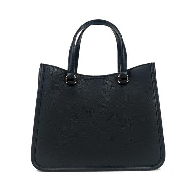 China Other Microfiber lining women's casual tote bag luxury genuine leather women's handbags metal locks solid color women's handbags for sale