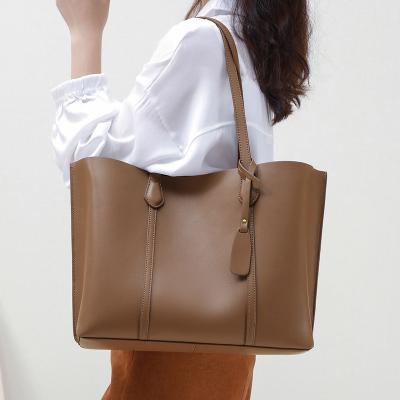 China Fashion handbags brands china custom women's tote bags luxury large size genuine leather shoulder bag for sale