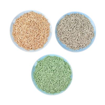 China Cats Fast Absorption Easy Flushed Dust Free  Clumping 3.0mm Strip Original Tofu Cat Litter Sand for sale