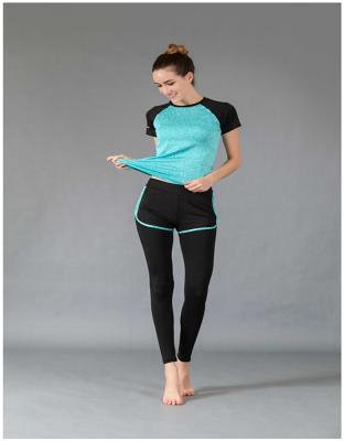 China Antibacterial Antibacterial Gym Sports Wear Women's Fitness Suit Yoga T-Shirts Fitness Arm Warmers for sale