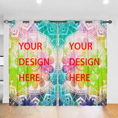 China Custom blackout curtains polyester blackout printing for windows door whole dropship MOQ 1PCS for sale