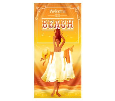 China Hot Selling Hawaii Compressed Microfiber 100% Customized cmyk Quick Dry Pareo Beach Towel for sale