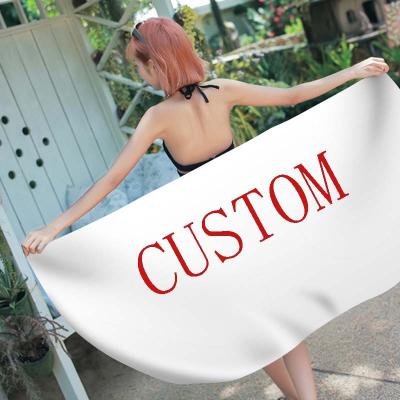 China Professional Compressed Microfiber Rectangular Seaside Microfiber Beach Towel 100% Custom Manufacturer for sale