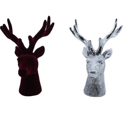 China World Tabletop High Quality Resin Deer Head And Antler Sculpture Animal Decoration for sale