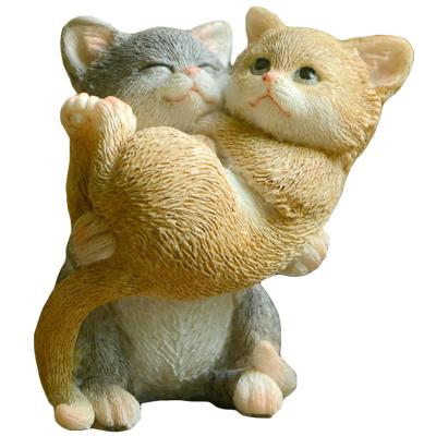 China Creative resin craft cat cat decoration a doll cute resin decoration animal Japanese gift for sale